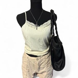 Vintage Old Navy Women’s Beige Mid-Rise Shorts, Size 10